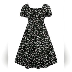 Dainty floral black dress size 20w